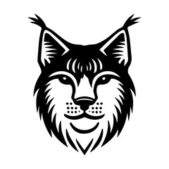 Simple Vector Icon of a Balkan Lynx head – Logo Design Illustration