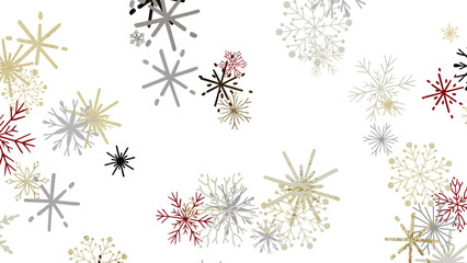 Snowflake Whirlwind: Exquisite 3D Illustration of Descending Christmas Snowflakes in Motion