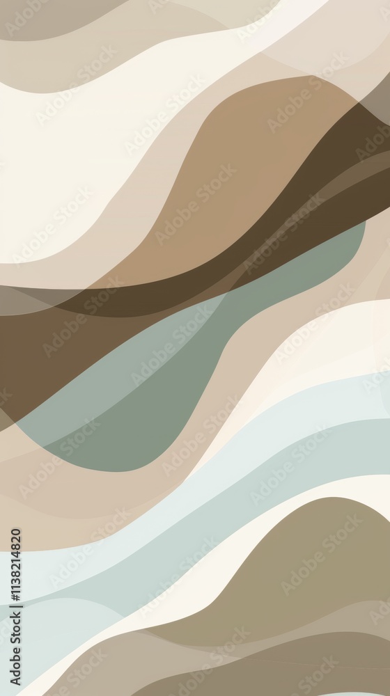 Poster pastel colors blend seamlessly in a dynamic abstract composition, creating a visually captivating ba