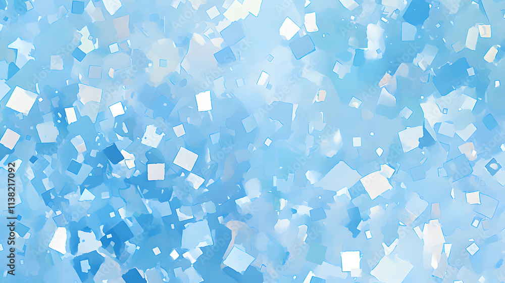 Poster abstract background with light blue and white squares. perfect for a website, presentation or design