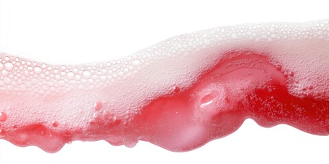 Fototapeta premium A red liquid with bubbles in it. The bubbles are scattered throughout the liquid