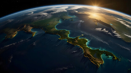 super high-resolution close-up of Earth from space.