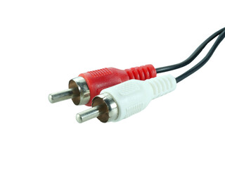 Wire cable of usb and adapter isolated on white background with clipping path.Electronic...