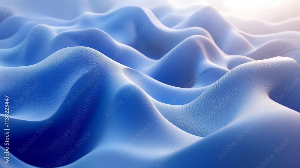 Poster futuristic technology atmosphere with a cool blue color scheme in 3d design, showcasing abstract dig