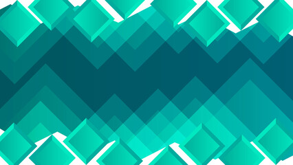 Obraz premium Abstract Geometric Background with Overlapping Blue and Turquoise Squared Shapes