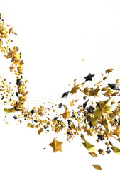 Descendant Christmas Constellations: Mind-Blowing 3D Illustration of Falling Festive Star Patterns