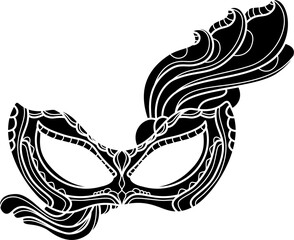 Half face mask filled vector