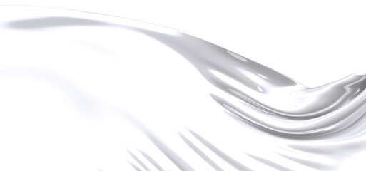 A close-up abstract image of white fabric with a soft, smooth texture.  The fabric is draped and folded, creating  interesting patterns and waves.