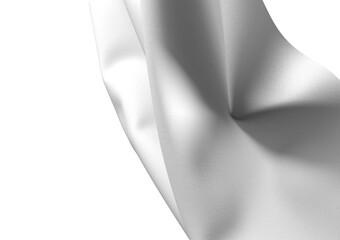 Abstract white fabric texture background with flowing waves and folds. Perfect for design projects.