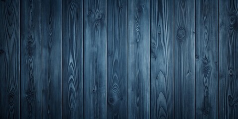 Obraz premium Deep Blue Vertical Wood Planks Texture Background for Design Projects
