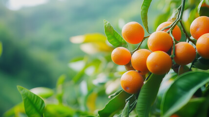 Vibrant Orange Grove with Fresh Ripe Oranges