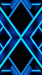Neon Blue hitech-inspired geometric patterns  -  modern aesthetic backround