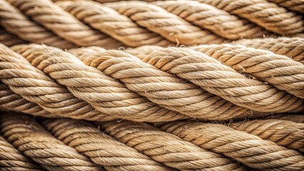 Fototapeta premium Intricate Textured Pattern of Thick, Intertwined Hemp Ropes