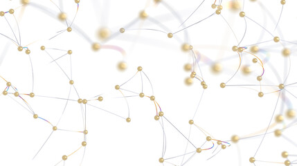 Abstract Network with Golden Spheres