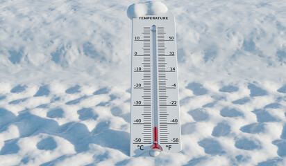 Temperature gauge in cold environments
