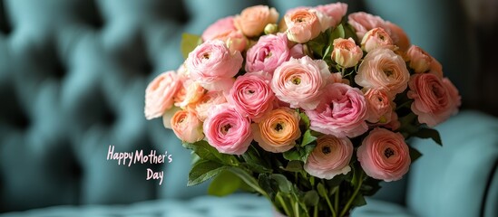 Pink Ranunculus bouquet for Mother's Day.