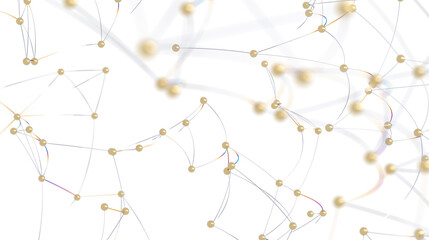 Abstract Network with Golden Spheres