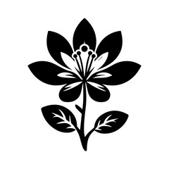 Obraz premium Simple Vector Icon of a Flor de Ceibo – Logo Design Illustration