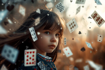 Beautiful character in the wonderland designed with generative AI technology