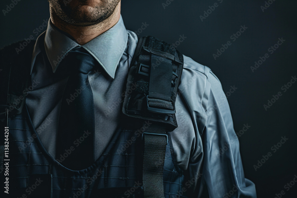 Poster security officer working in police generative ai image