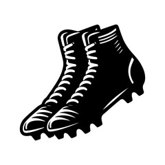 Simple Vector Icon of a Rugby Boots &ndash; Logo Design Illustration