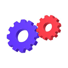 gear setting 3d icon work