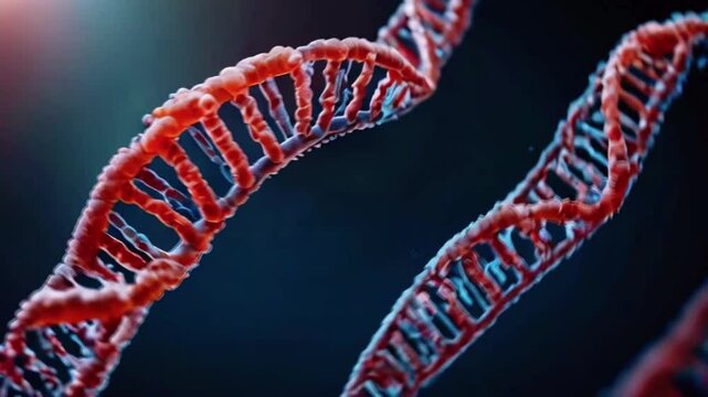 Medical science research of chromosome DNA genetic biotechnology in human genome cell, 4k High-Quality Wallpaper Background Animation Video