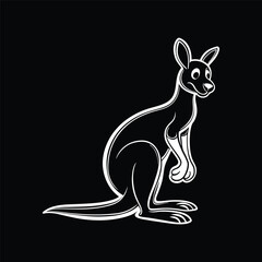 cartoon kangaroo vector with white background.eps