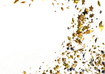 Starlit Christmas Shower: Mesmeric 3D Illustration Depicting Descending Holiday Star Particles