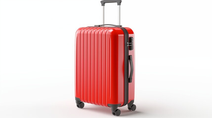 3d render of a red  suitcase