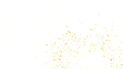 Banner with golden stars decoration. Festive border with falling glitter dust and stars.
