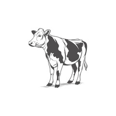 cow vector art and illustration
