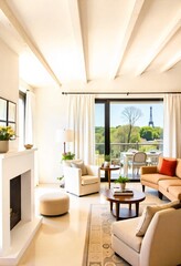 Fototapeta premium Livingroom.The best image for inspiration on the latest trends in current seasonal designs.