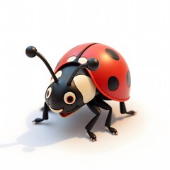 Fototapeta premium Ladybug Clipart Illustration with Vibrant Red Colors