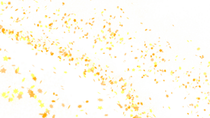 Banner with golden stars decoration. Festive border with falling glitter dust and stars.