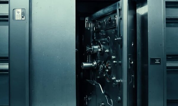 safe deposit box with money