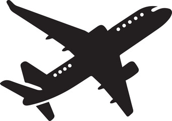 airplane silhouette vector illustration EPS File