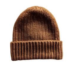 Fototapeta premium yarn beanie cap isolated on white background