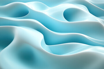 Obraz premium Abstract light blue flowing fabric waves background.