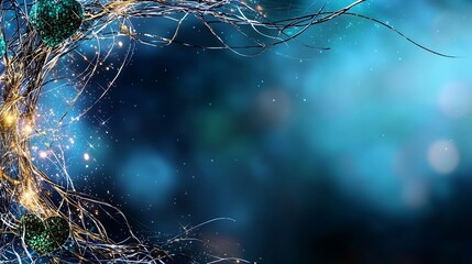 Glowing Abstract Valentine s Day Background with Heart Shaped Light Trails and Golden Reflections