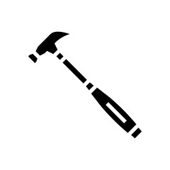 hammer car repair tool glyph icon vector. hammer car repair tool sign. isolated symbol illustration