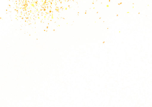 Banner with golden stars decoration. Festive border with falling glitter dust and stars.