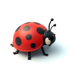Fototapeta premium Ladybug Clipart Illustration with Vibrant Red Colors