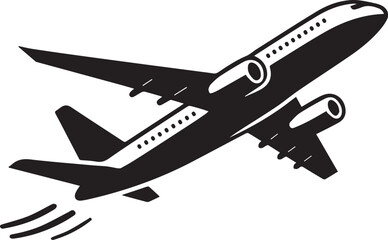 airplane silhouette vector illustration EPS File
