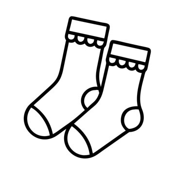 pair of black and white socks clip art preview