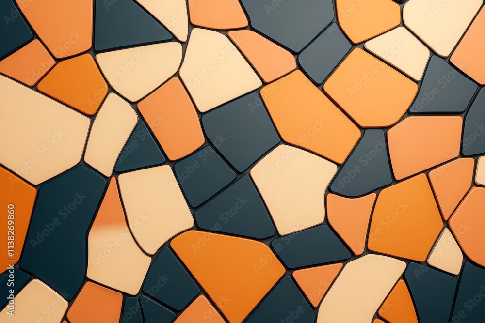 Poster A geometric design of overlapping filmstrips forming abstract patterns, using muted tones for a sleek aesthetic