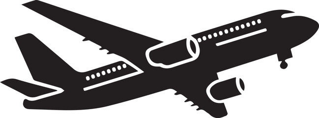 airplane silhouette vector illustration EPS File