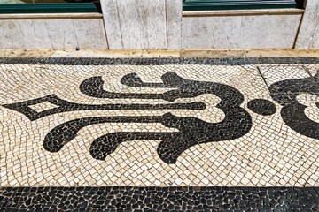 Strassenpflaster in Lissabon