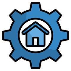 Property Management  Icon Element For Design