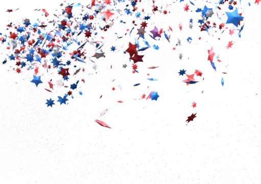 Confetti - Confetti confetti on american independence day party PNG 3d